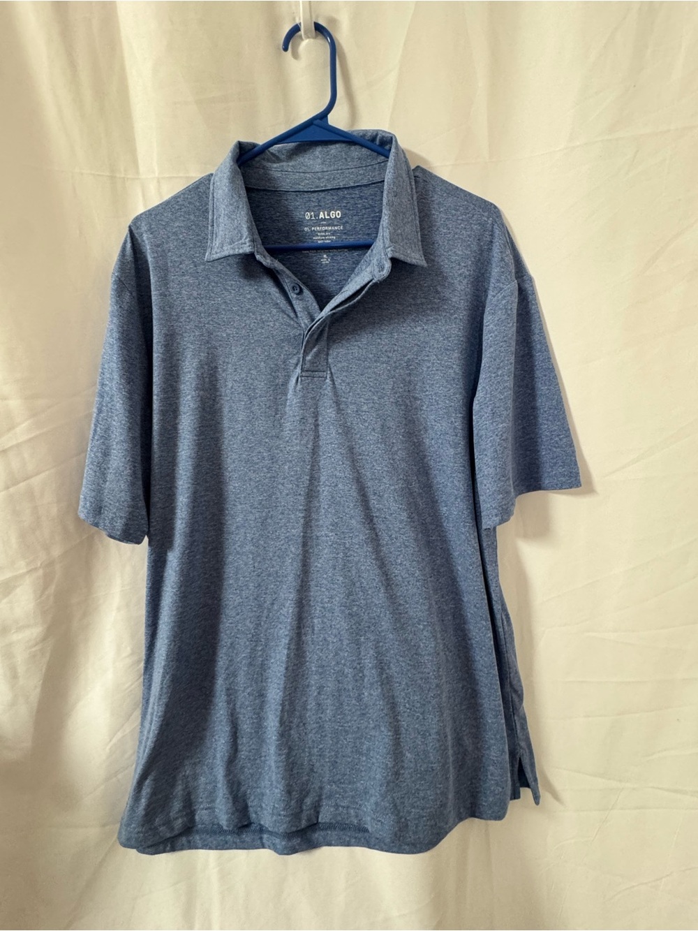 Algo Men’s Heather Slate Blue Polo
